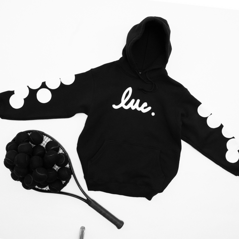 White on Black Hoodie