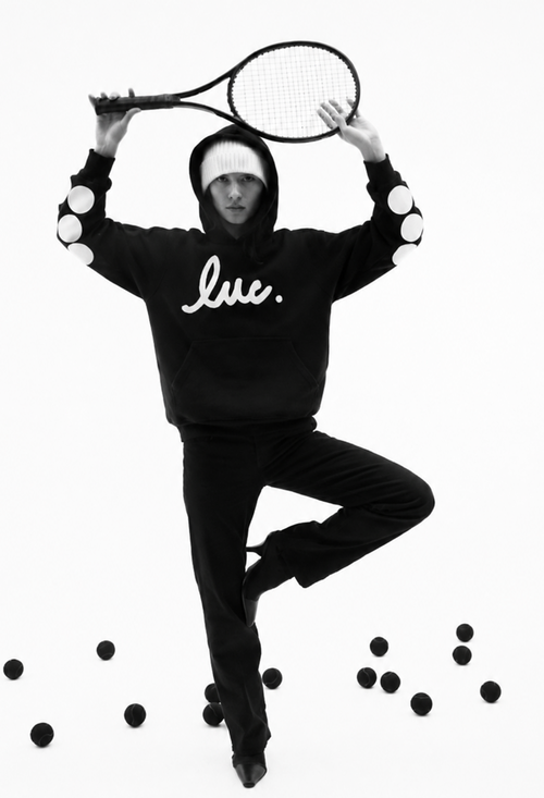 White on Black Hoodie