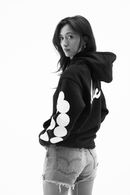 White on Black Hoodie