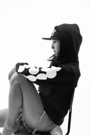 White on Black Hoodie
