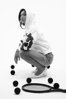 Black on White Hoodie