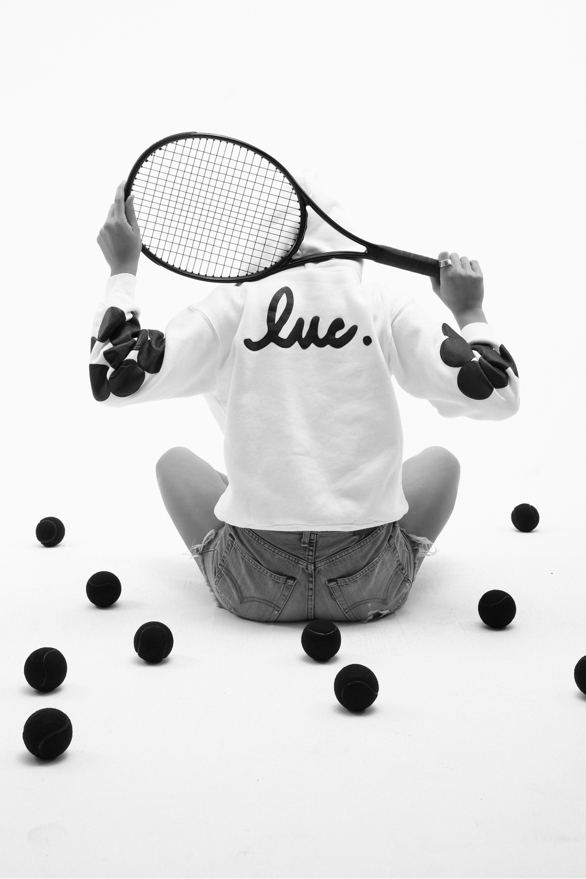 Black on White Hoodie